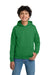Gildan 18500B Youth Pill Resistant Hooded Sweatshirt Hoodie w/ Pouch Pocket Irish Green Model Front