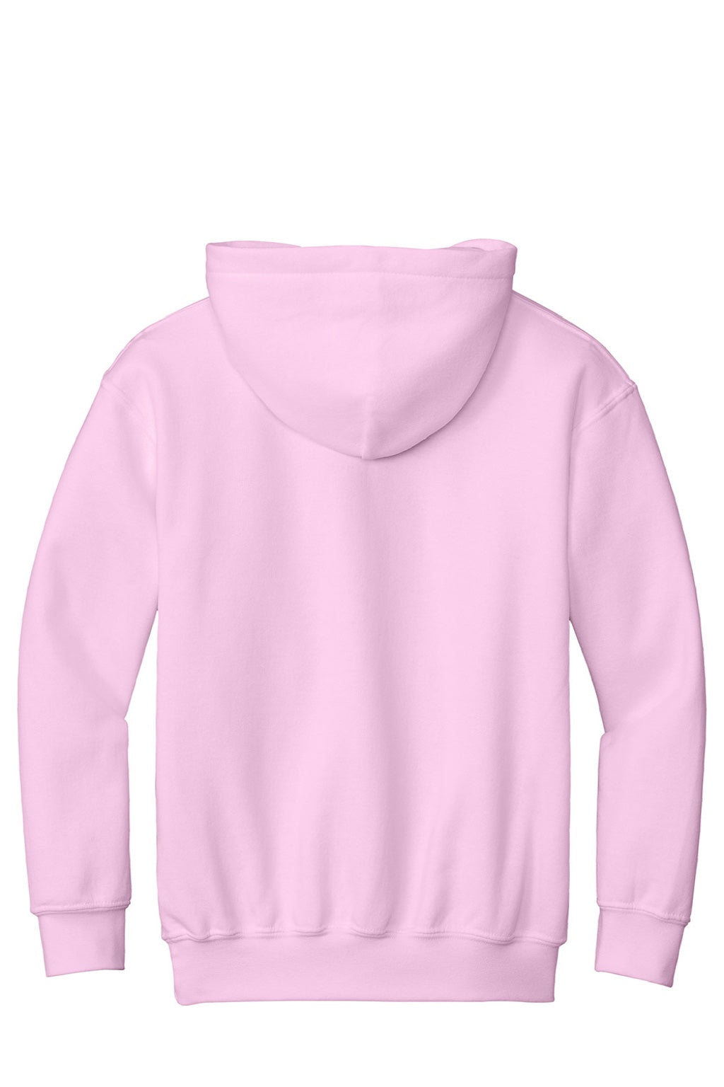 Gildan 18500B Youth Pill Resistant Hooded Sweatshirt Hoodie w/ Pouch Pocket Light Pink Flat Back
