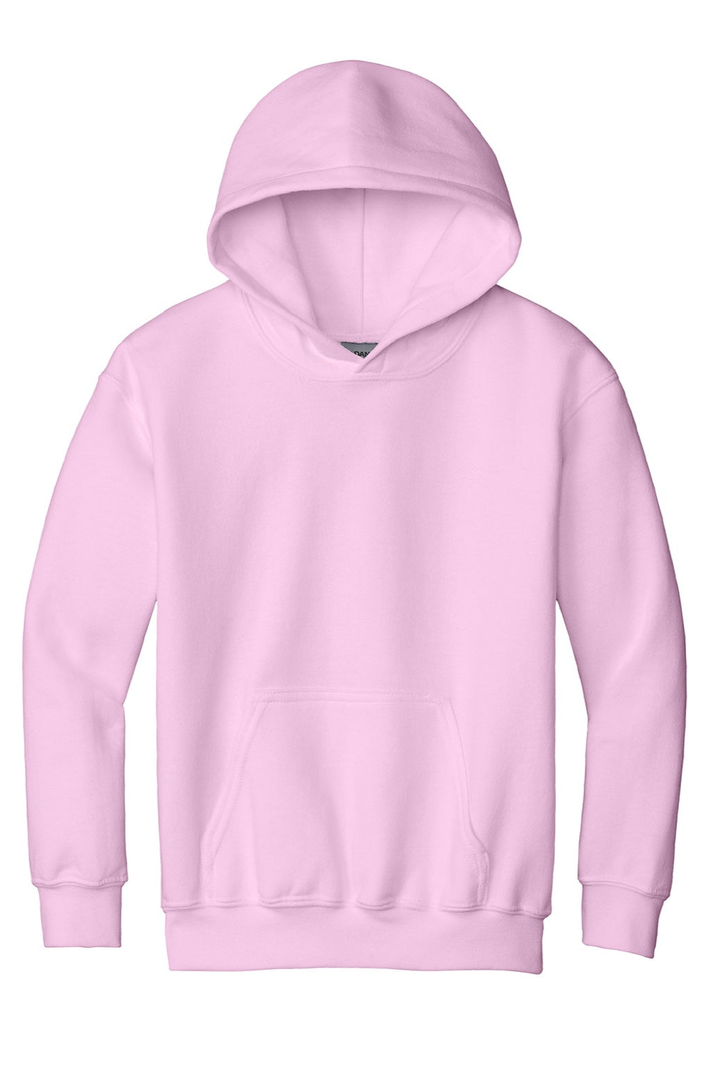 Gildan 18500B Youth Pill Resistant Hooded Sweatshirt Hoodie w/ Pouch Pocket Light Pink Flat Front