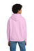 Gildan 18500B Youth Pill Resistant Hooded Sweatshirt Hoodie w/ Pouch Pocket Light Pink Model Back