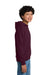 Gildan 18500B Youth Pill Resistant Hooded Sweatshirt Hoodie w/ Pouch Pocket Maroon Model Side