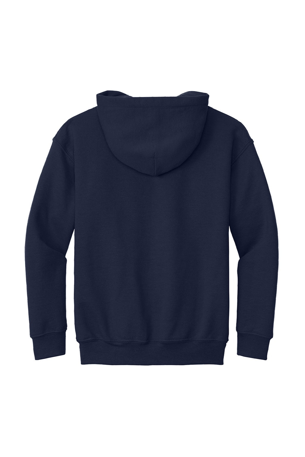 Gildan 18500B Youth Pill Resistant Hooded Sweatshirt Hoodie w/ Pouch Pocket Navy Blue Flat Back