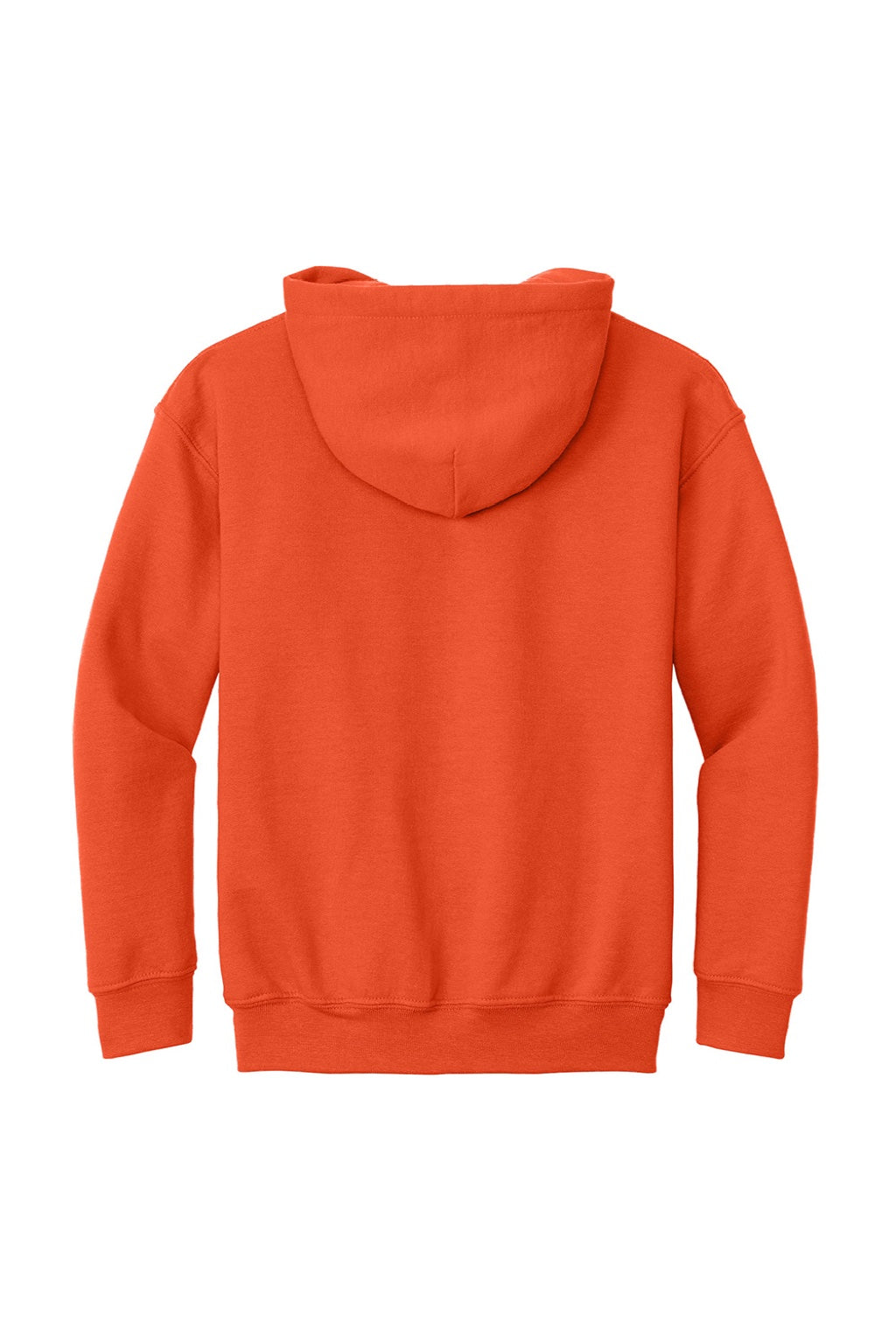Gildan 18500B Youth Pill Resistant Hooded Sweatshirt Hoodie w/ Pouch Pocket Orange Flat Back
