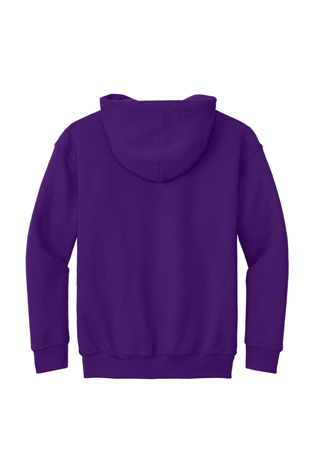 Gildan 18500B Youth Pill Resistant Hooded Sweatshirt Hoodie w/ Pouch Pocket Purple Flat Back