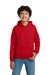Gildan 18500B Youth Pill Resistant Hooded Sweatshirt Hoodie w/ Pouch Pocket Red Model Front