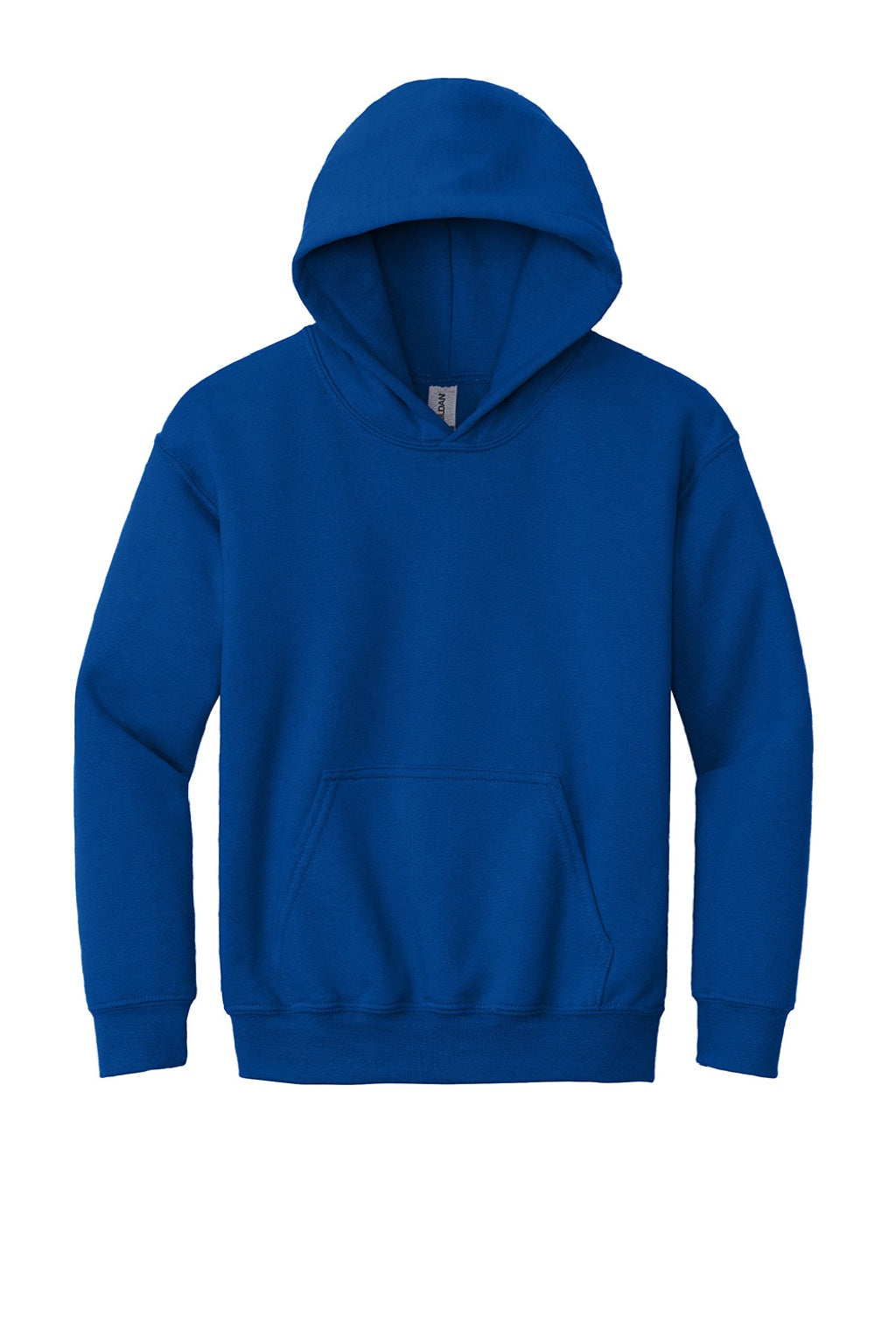 Gildan 18500B Youth Pill Resistant Hooded Sweatshirt Hoodie w/ Pouch Pocket Royal Blue Flat Front