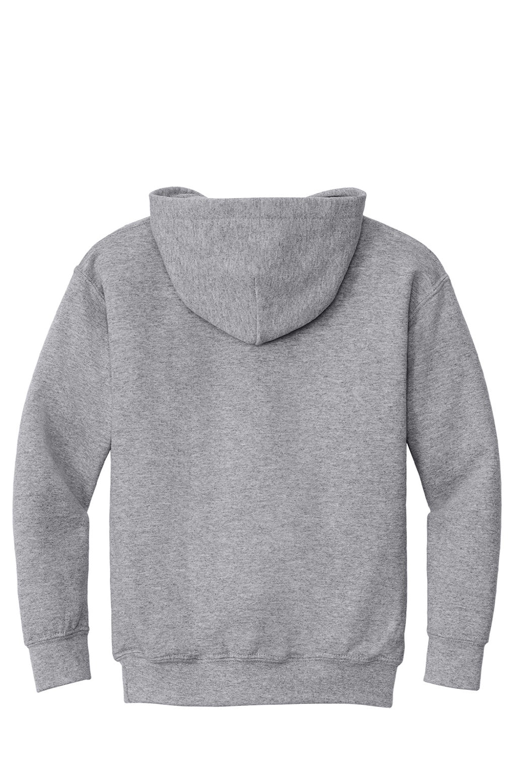 Gildan 18500B Youth Pill Resistant Hooded Sweatshirt Hoodie w/ Pouch Pocket Sport Grey Flat Back