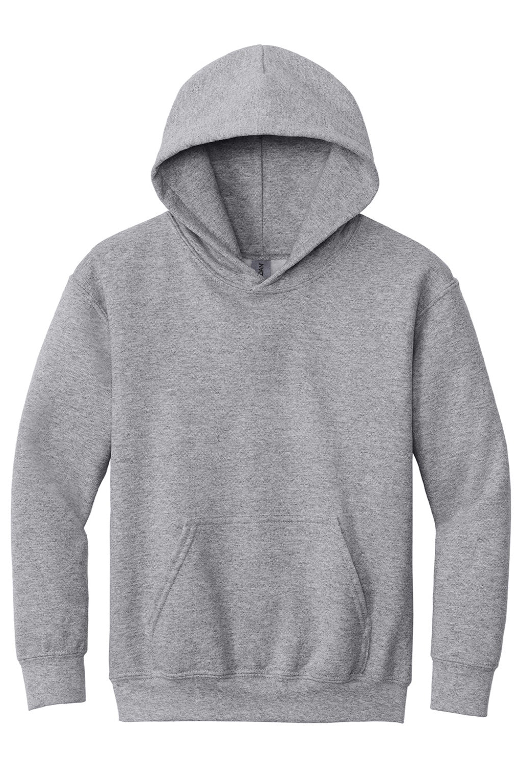 Gildan 18500B Youth Pill Resistant Hooded Sweatshirt Hoodie w/ Pouch Pocket Sport Grey Flat Front