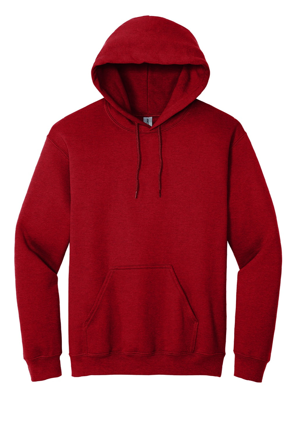 Gildan 18500 Mens Pill Resistant Hooded Sweatshirt Hoodie w/ Pouch Pocket Antique Cherry Red Flat Front