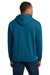 Gildan 18500 Mens Pill Resistant Hooded Sweatshirt Hoodie w/ Pouch Pocket Antique Sapphire Blue Model Back
