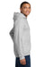Gildan 18500 Mens Pill Resistant Hooded Sweatshirt Hoodie w/ Pouch Pocket Ash Grey Model Side