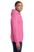 Gildan 18500 Mens Pill Resistant Hooded Sweatshirt Hoodie w/ Pouch Pocket Azalea Pink Model Side