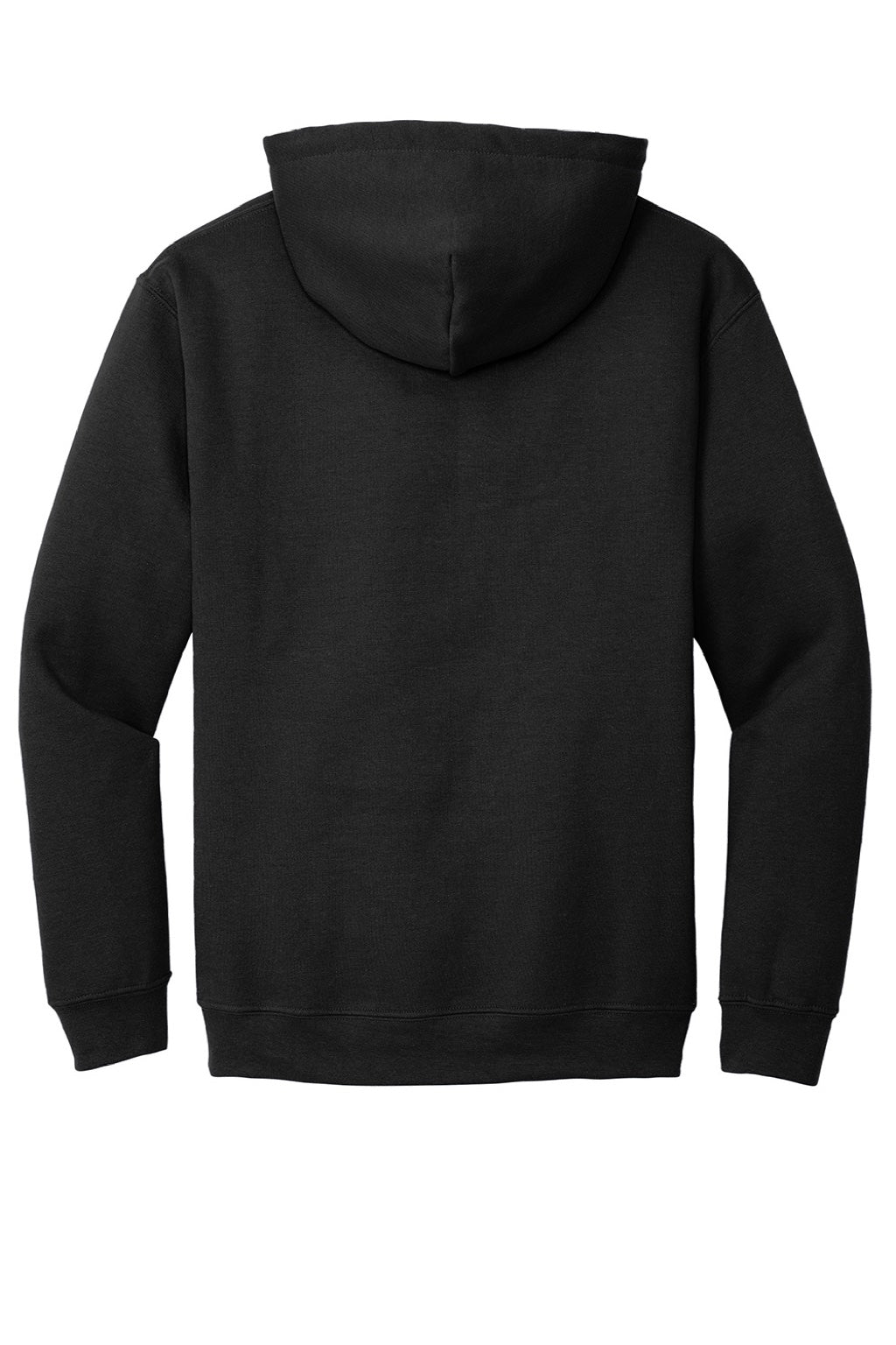 Gildan 18500 Mens Pill Resistant Hooded Sweatshirt Hoodie w/ Pouch Pocket Black Flat Back