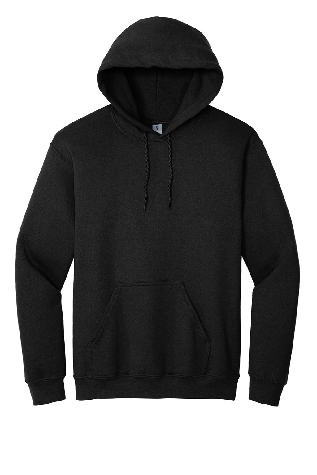 Gildan 18500 Mens Pill Resistant Hooded Sweatshirt Hoodie w/ Pouch Pocket Black Flat Front