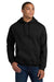 Gildan 18500 Mens Pill Resistant Hooded Sweatshirt Hoodie w/ Pouch Pocket Black Model Front