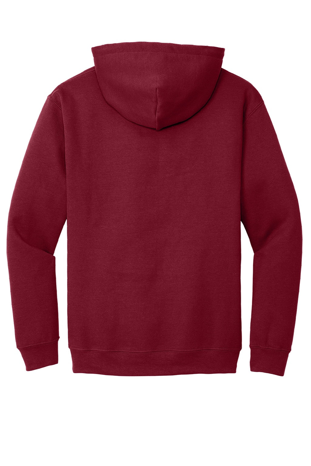 Gildan 18500 Mens Pill Resistant Hooded Sweatshirt Hoodie w/ Pouch Pocket Cardinal Red Flat Back