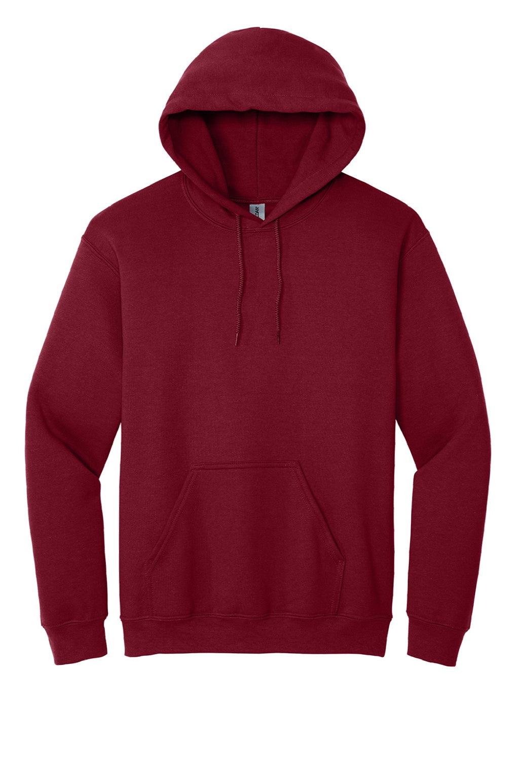 Gildan 18500 Mens Pill Resistant Hooded Sweatshirt Hoodie w/ Pouch Pocket Cardinal Red Flat Front