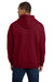 Gildan 18500 Mens Pill Resistant Hooded Sweatshirt Hoodie w/ Pouch Pocket Cardinal Red Model Back