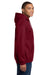 Gildan 18500 Mens Pill Resistant Hooded Sweatshirt Hoodie w/ Pouch Pocket Cardinal Red Model Side
