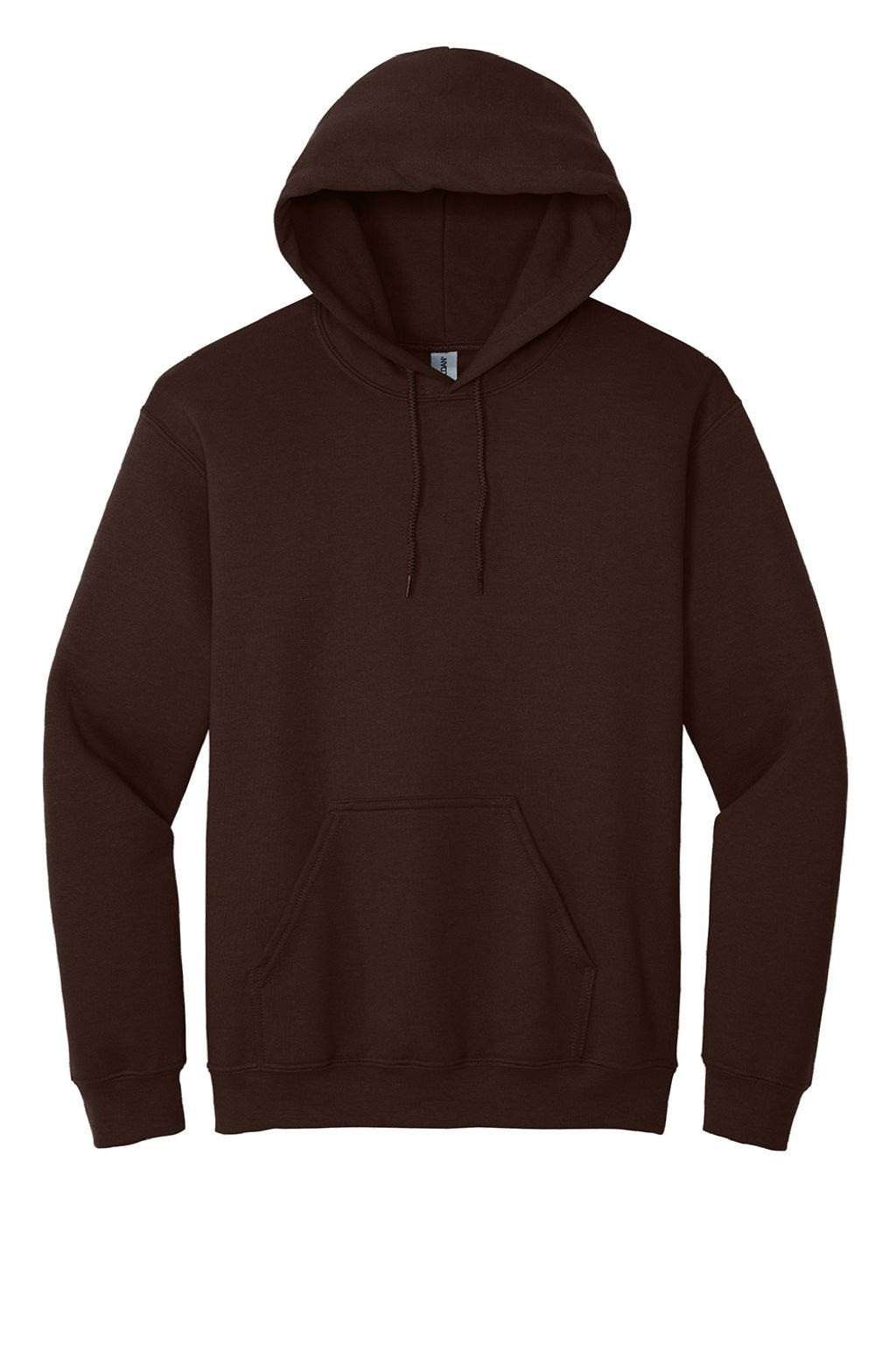 Gildan 18500 Mens Pill Resistant Hooded Sweatshirt Hoodie w/ Pouch Pocket Dark Chocolate Brown Flat Front