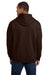 Gildan 18500 Mens Pill Resistant Hooded Sweatshirt Hoodie w/ Pouch Pocket Dark Chocolate Brown Model Back