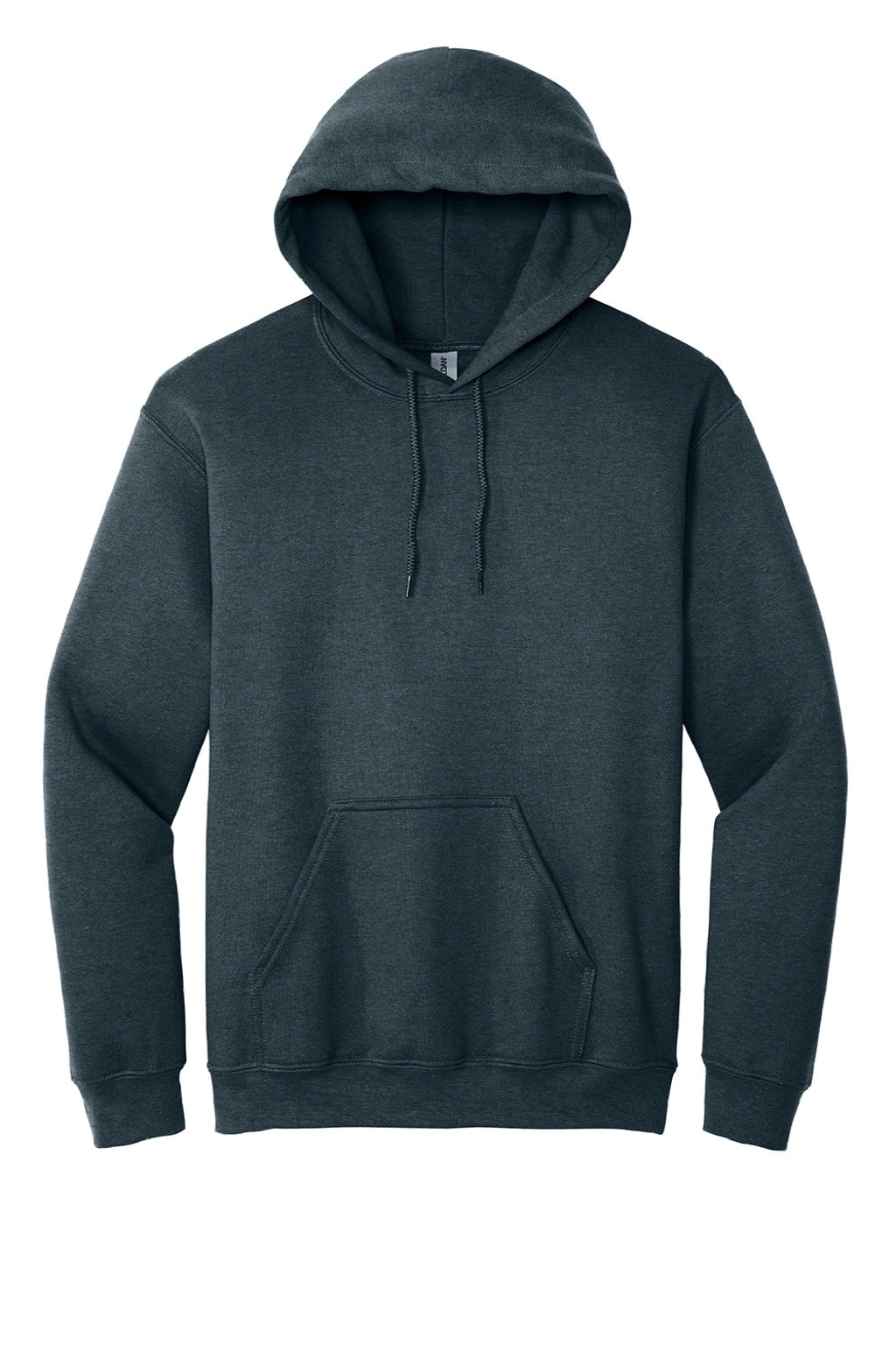 Gildan 18500 Mens Pill Resistant Hooded Sweatshirt Hoodie w/ Pouch Pocket Heather Dark Grey Flat Front