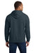 Gildan 18500 Mens Pill Resistant Hooded Sweatshirt Hoodie w/ Pouch Pocket Heather Dark Grey Model Back