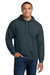 Gildan 18500 Mens Pill Resistant Hooded Sweatshirt Hoodie w/ Pouch Pocket Heather Dark Grey Model Front