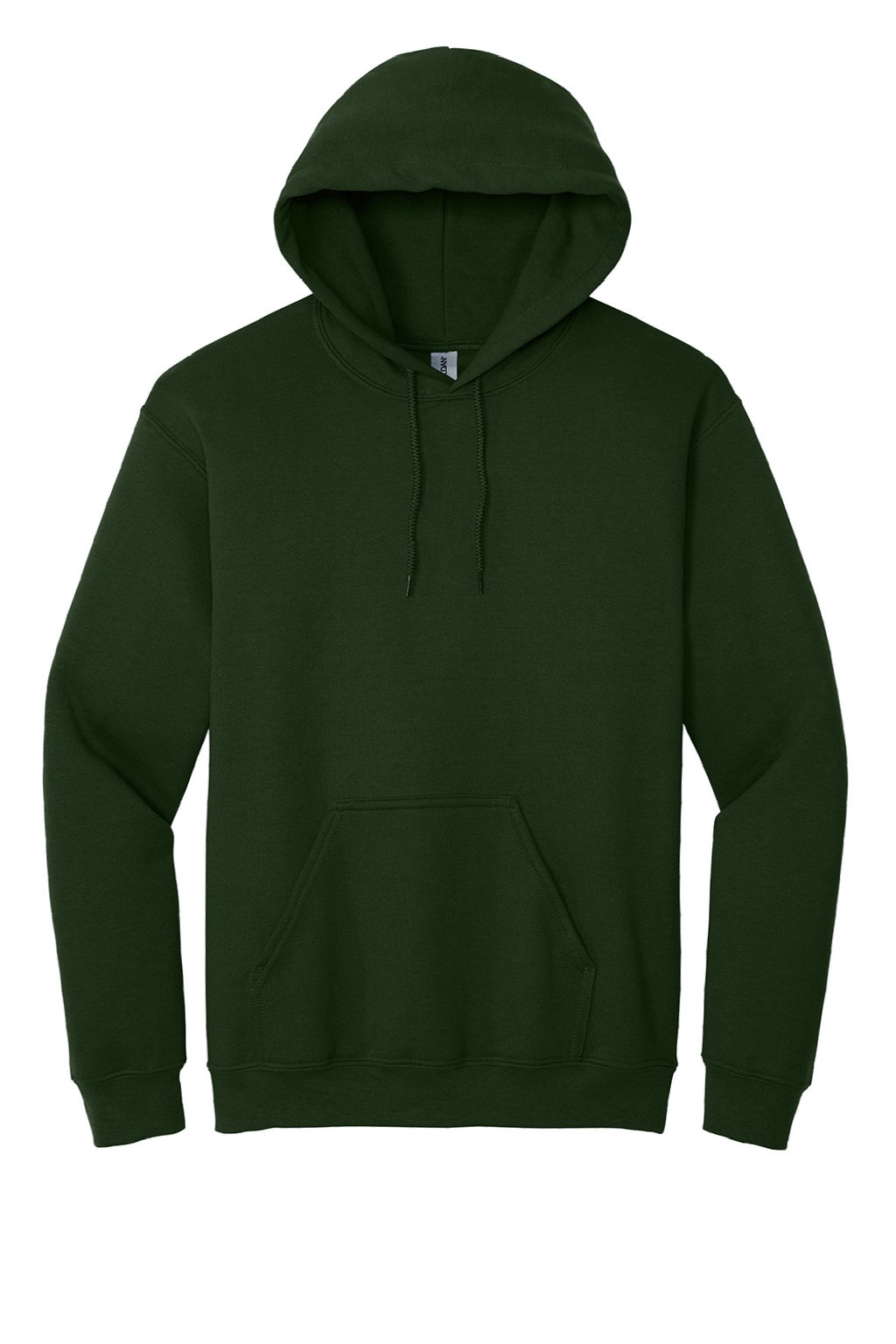 Gildan 18500 Mens Pill Resistant Hooded Sweatshirt Hoodie w/ Pouch Pocket Forest Green Flat Front