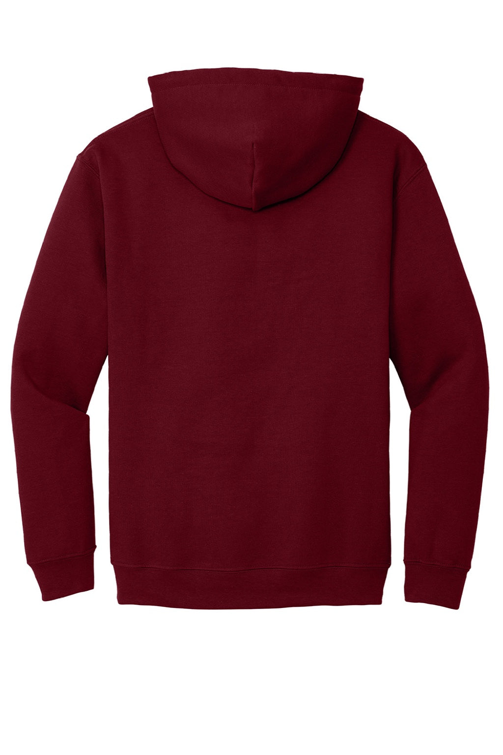 Gildan 18500 Mens Pill Resistant Hooded Sweatshirt Hoodie w/ Pouch Pocket Garnet Red Flat Back
