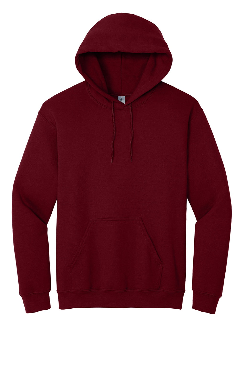 Gildan 18500 Mens Pill Resistant Hooded Sweatshirt Hoodie w/ Pouch Pocket Garnet Red Flat Front