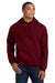 Gildan 18500 Mens Pill Resistant Hooded Sweatshirt Hoodie w/ Pouch Pocket Garnet Red Model Front