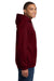 Gildan 18500 Mens Pill Resistant Hooded Sweatshirt Hoodie w/ Pouch Pocket Garnet Red Model Side