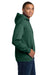 Gildan 18500 Mens Pill Resistant Hooded Sweatshirt Hoodie w/ Pouch Pocket Heather Dark Green Model Side