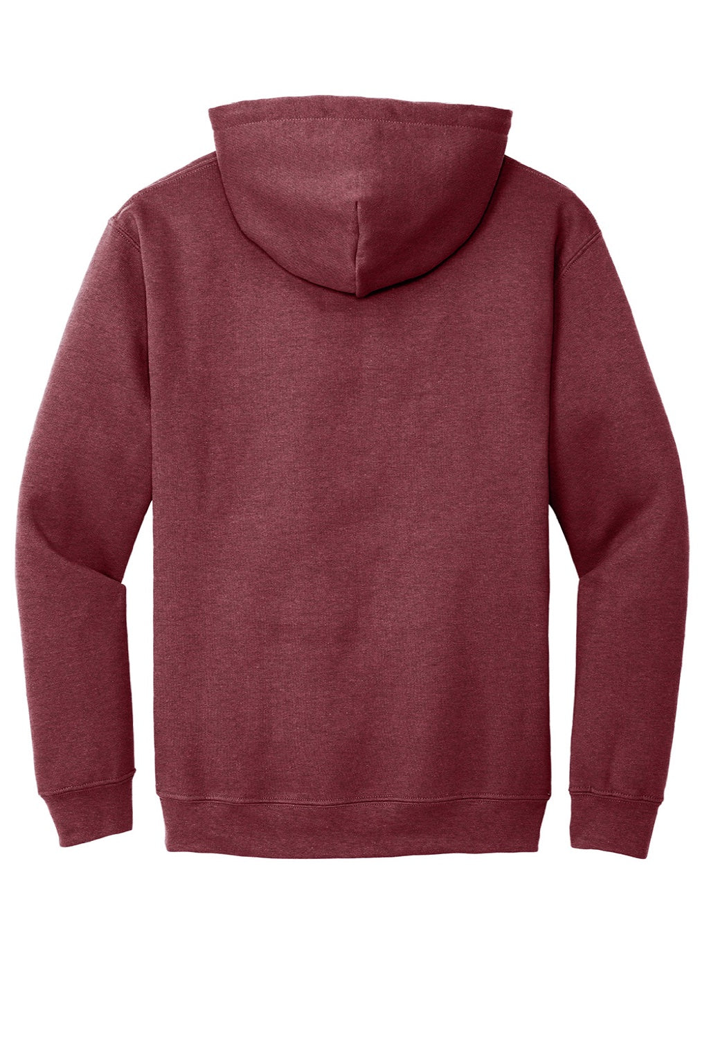 Gildan 18500 Mens Pill Resistant Hooded Sweatshirt Hoodie w/ Pouch Pocket Heather Dark Maroon Flat Back