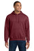 Gildan 18500 Mens Pill Resistant Hooded Sweatshirt Hoodie w/ Pouch Pocket Heather Dark Maroon Model Front