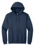 Gildan 18500 Mens Pill Resistant Hooded Sweatshirt Hoodie w/ Pouch Pocket Heather Dark Navy Blue Flat Front