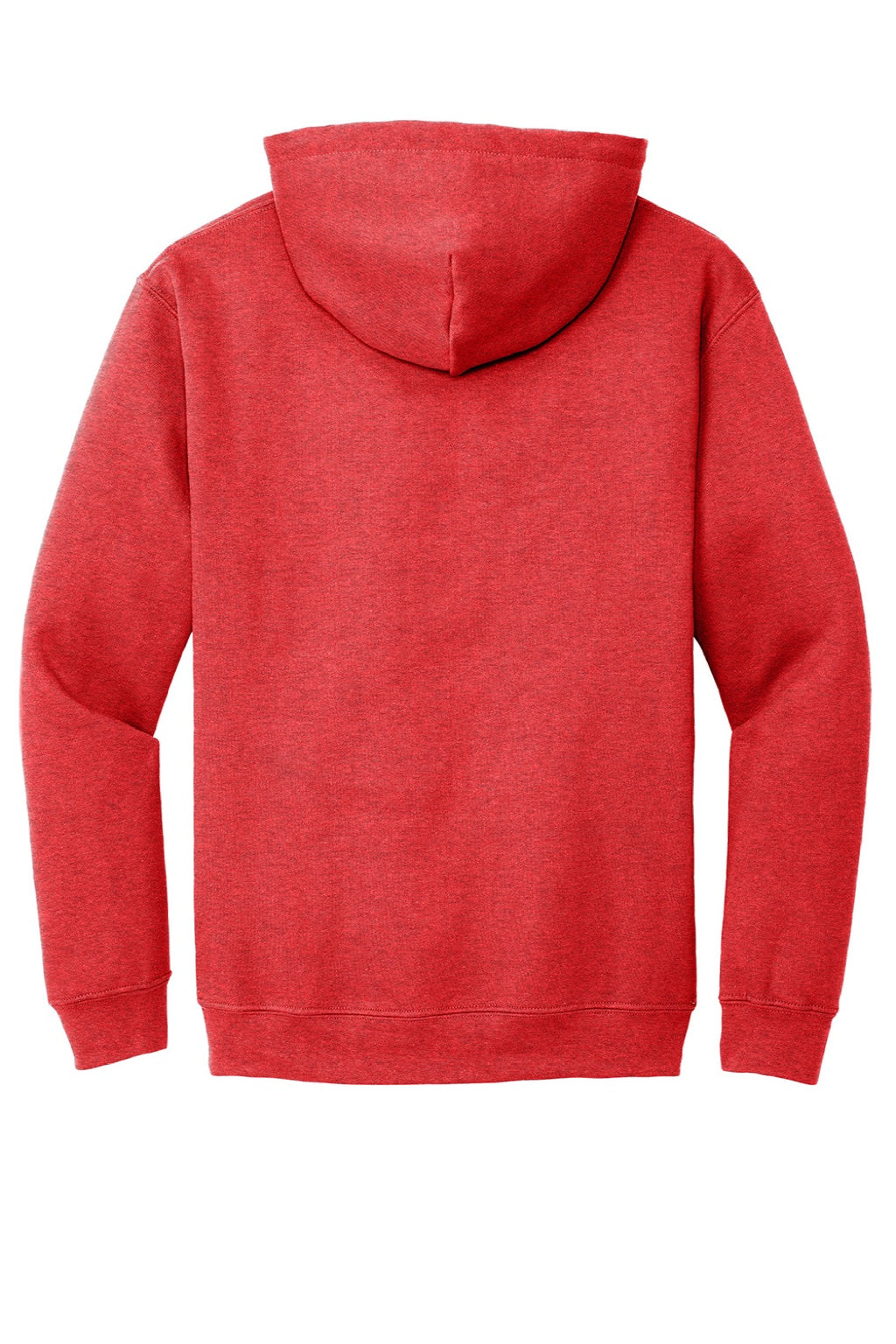 Gildan 18500 Mens Pill Resistant Hooded Sweatshirt Hoodie w/ Pouch Pocket Heather Scarlet Red Flat Back