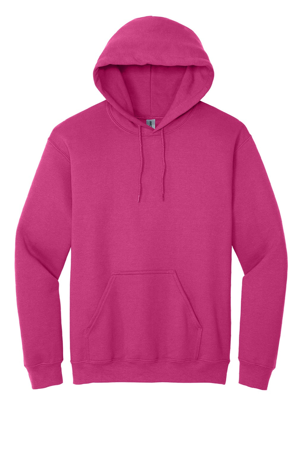 Gildan 18500 Mens Pill Resistant Hooded Sweatshirt Hoodie w/ Pouch Pocket Heliconia Pink Flat Front