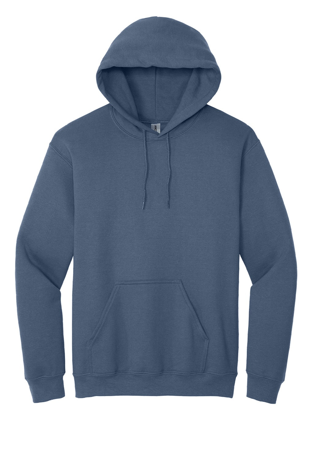 Gildan 18500 Mens Pill Resistant Hooded Sweatshirt Hoodie w/ Pouch Pocket Indigo Blue Flat Front