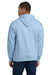 Gildan 18500 Mens Pill Resistant Hooded Sweatshirt Hoodie w/ Pouch Pocket Light Blue Model Back