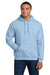 Gildan 18500 Mens Pill Resistant Hooded Sweatshirt Hoodie w/ Pouch Pocket Light Blue Model Front