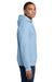Gildan 18500 Mens Pill Resistant Hooded Sweatshirt Hoodie w/ Pouch Pocket Light Blue Model Side