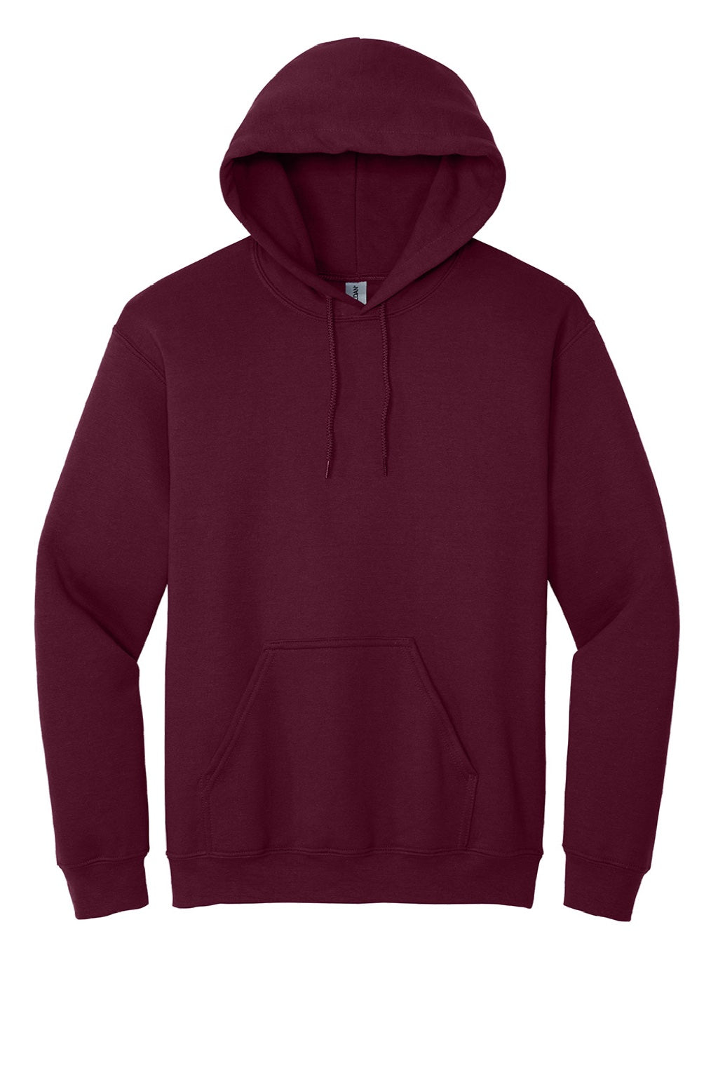 Gildan 18500 Mens Pill Resistant Hooded Sweatshirt Hoodie w/ Pouch Pocket Maroon Flat Front