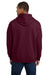 Gildan 18500 Mens Pill Resistant Hooded Sweatshirt Hoodie w/ Pouch Pocket Maroon Model Back