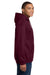 Gildan 18500 Mens Pill Resistant Hooded Sweatshirt Hoodie w/ Pouch Pocket Maroon Model Side
