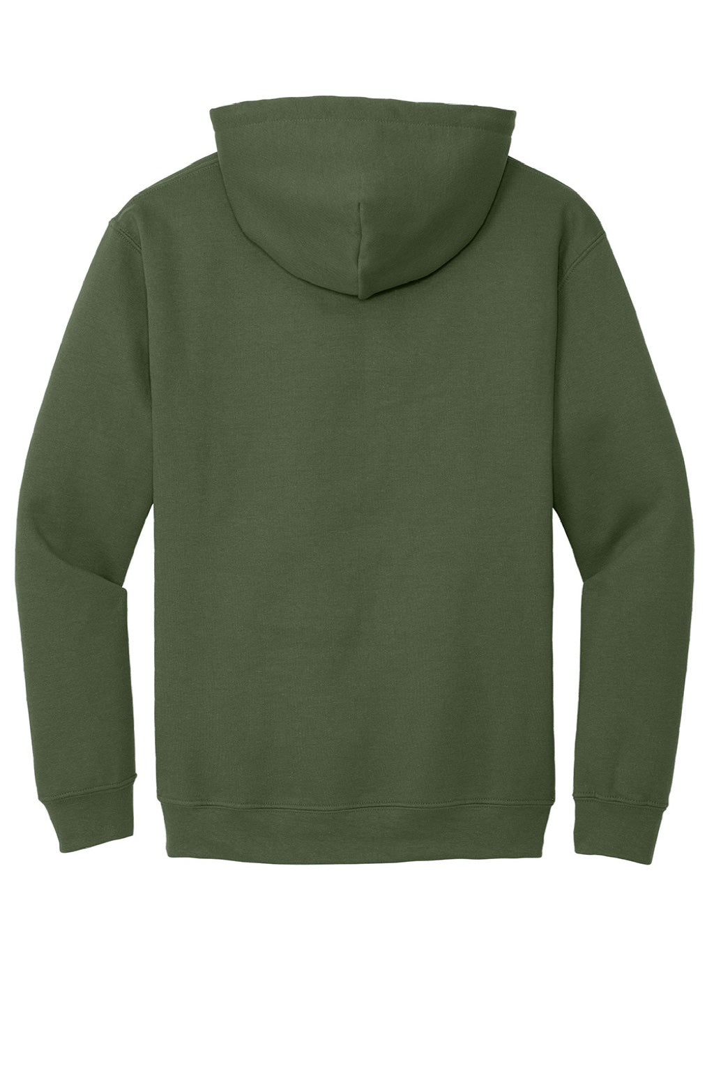 Gildan 18500 Mens Pill Resistant Hooded Sweatshirt Hoodie w/ Pouch Pocket Military Green Flat Back