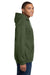 Gildan 18500 Mens Pill Resistant Hooded Sweatshirt Hoodie w/ Pouch Pocket Military Green Model Side