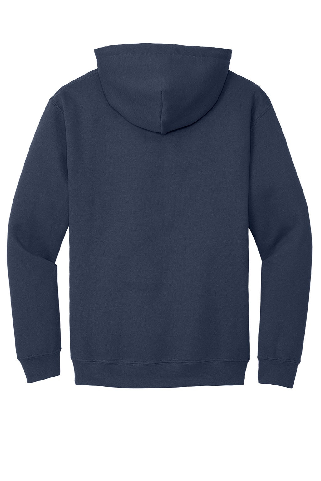 Gildan 18500 Mens Pill Resistant Hooded Sweatshirt Hoodie w/ Pouch Pocket Navy Blue Flat Back