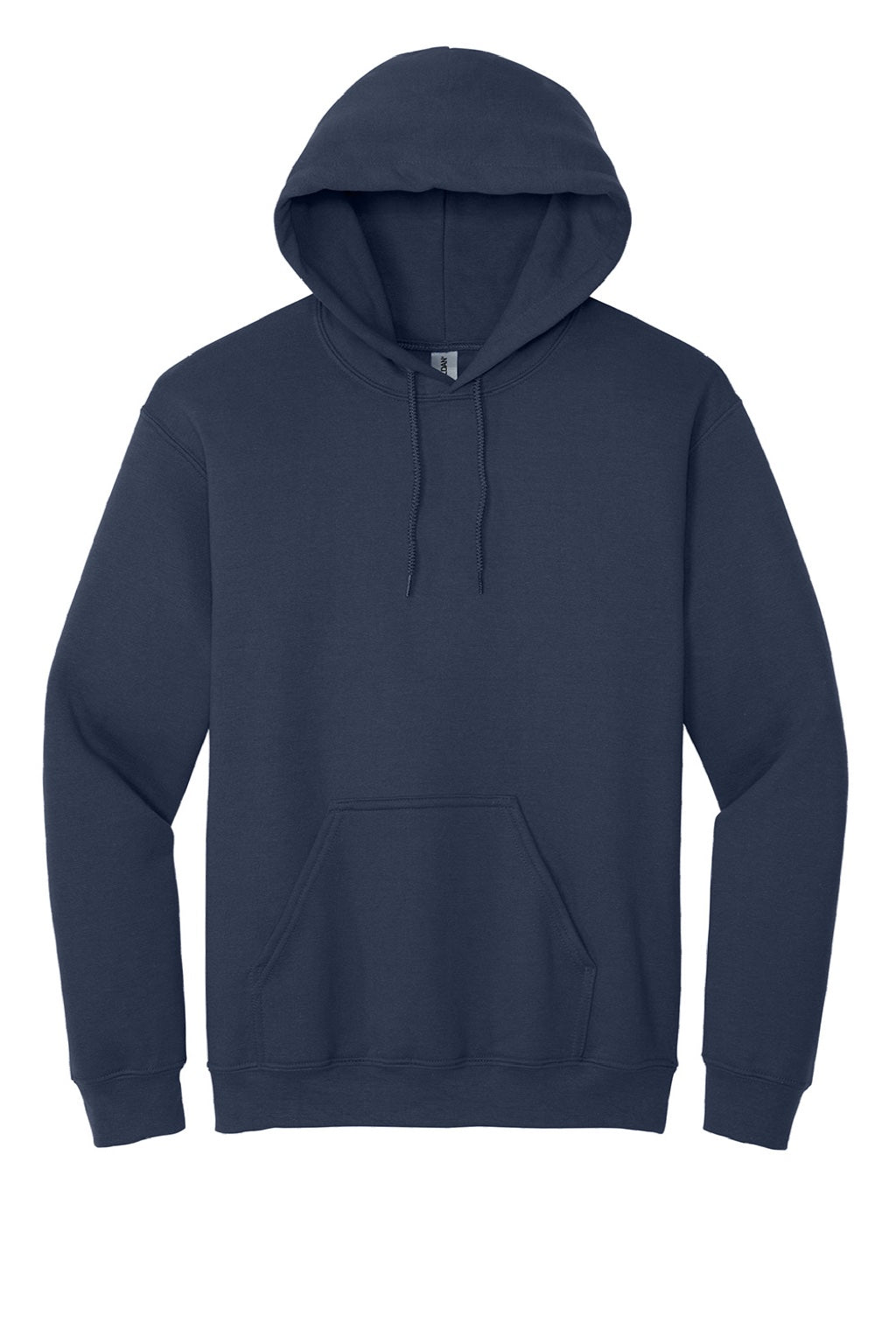 Gildan 18500 Mens Pill Resistant Hooded Sweatshirt Hoodie w/ Pouch Pocket Navy Blue Flat Front